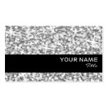 Glitz "Silver" Black stripe business card template
