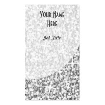 Glitz "Silver" Curve business card portrait