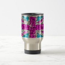 Glitz UK Pink travel/commuter mug