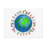 Global Christmas Kids Post Cards