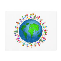 Global Christmas Kids postcards