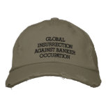 GLOBAL INSURRECTION AGAINST BANKER OCCUPATION embroidered hats