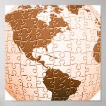 Global Puzzle Poster