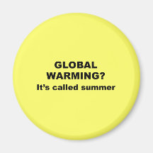 Global warming is called summer fridge magnet