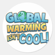 Global Warming Isn't Cool Sticker stickers