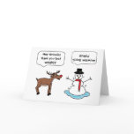 global warming snowman cards
