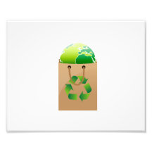 globe in brown shopping bag recycle symbol.png art photo