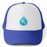 Globe In Waterdrop Trucker Hats