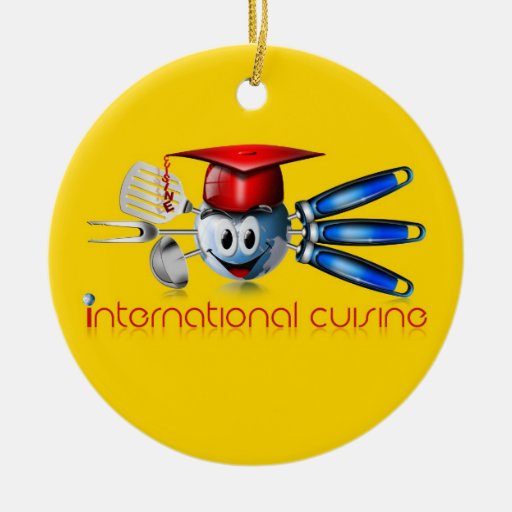 Globe international cuisine ornament