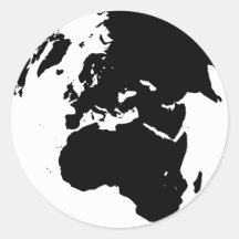 Globe Round Stickers
