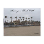 Gloomy day at Huntington Beach postcards