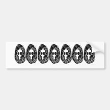 Gloomy Skull Bumper Stickers