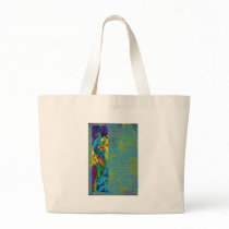 Glorious Peacock Art Painting Tote Bags