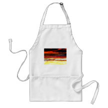 Glorious Sunset Colours Ocean Art Beach Painting Aprons