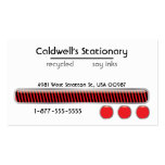 Glossy Bars and Buttons - Onyx and Red business cards