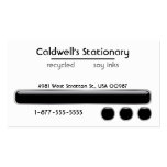 Glossy Bars and Buttons - Onyx business cards