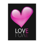 Glossy heart post cards