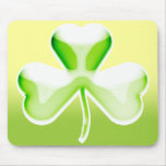 Glossy shamrock mouse mats