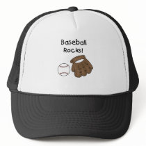Glove and  Ball Baseball Rocks Hat