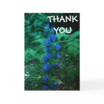Glow in the dark blue flower card