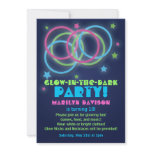 Glow in the Dark Party Invitations Rings & Stars