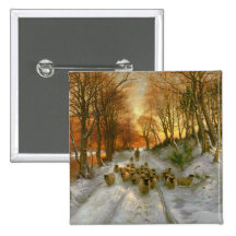 Glowed with Tints of Evening Hours Pinback Buttons