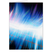 Glowing Audio Waveform Greeting Cards