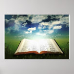 Glowing bible poster