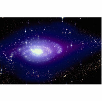 Glowing blue galaxy photo cut outs