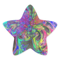 Glowing Burst of Colour – Teal & Violet Deva Star Stickers