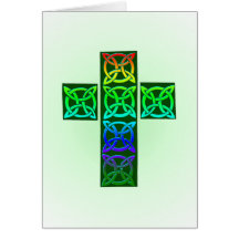 Glowing Celtic Cross Greeting Cards