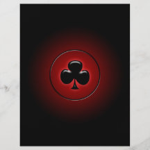 Glowing club card suit full color flyer