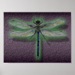 Glowing Dragonfly Poster