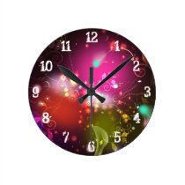 Glowing Flowers & Flourishes: Wall Clock wall clocks