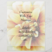 Glowing Golden Zinnia Flyer