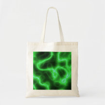 Glowing Green Abstract Electricity Bags