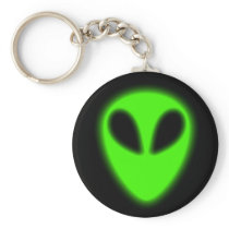Glowing Green Alien Keychain