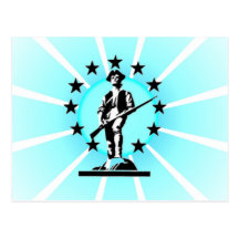 Glowing Minuteman Post Cards
