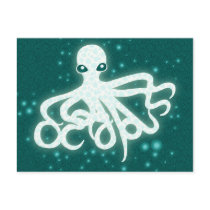 Glowing Octopuss Postcard