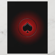 Glowing spade card suit flyer