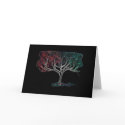 Glowing tree cards