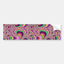 Glowing worm tube fractal bumper stickers