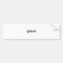 GLUCK MONOCHROME DESIGN BUMPER STICKER