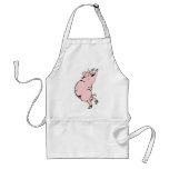 glückliches Schwein Sau happy pig hog Schürze