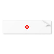 glücksbringer rot schwarz red black kleeblatt herz auto sticker