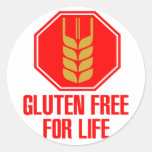 Gluten Free For Life Round Sticker