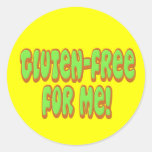 Gluten Free For Me Round Sticker