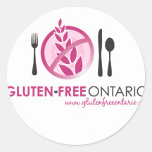 Gluten-Free Ontario Merch! Round Stickers