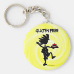 Gluten-Free Whimsy Silhouette Design keychains