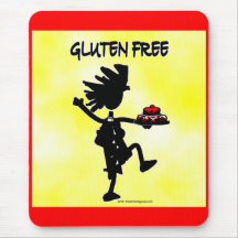 Gluten-Free Whimsy Silhouette Design Mousemats